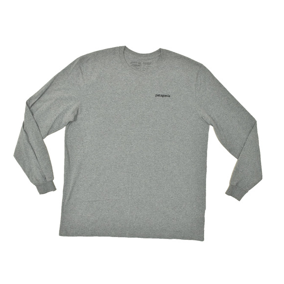 Patagonia Responsibili-Tee Men's Long Sleeve T-Shirt Regular Fit Size L Gray - Picture 1 of 8